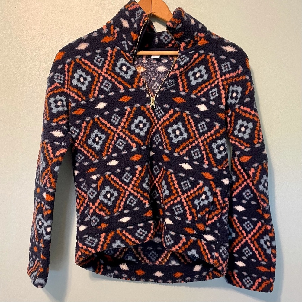 Old Navy Multi-Colored Sherpa Pullover